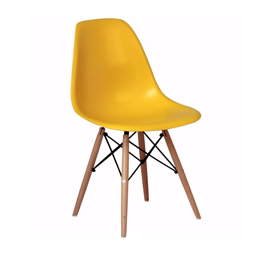 Cadeira Design Charles Eames Eiffel Amarela